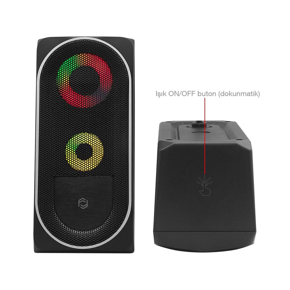 FRISBY FS-2138U 2.0 HOPARLOR SISTEMI RGB LED SIYAH (USB)