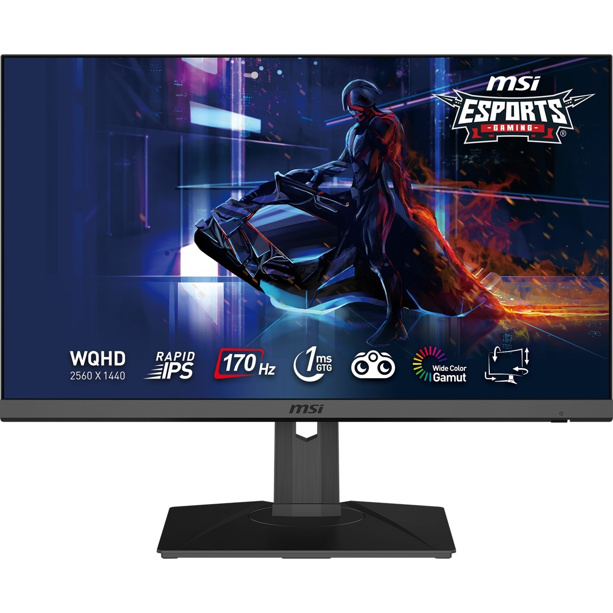 27 MSI G272QPF FLAT RAPID IPS 2560X1440 (WQHD) 16:9 170HZ 1MS GSYNC COMPATIBLE PIVOT GAMING MONITOR