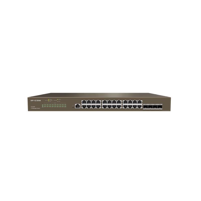 IP-COM G3328F 24 PORT GIGABIT + 4X1GB SFP UPLINK L2 CLOUD YONETILEBILIR RACKMOUNT SWITCH