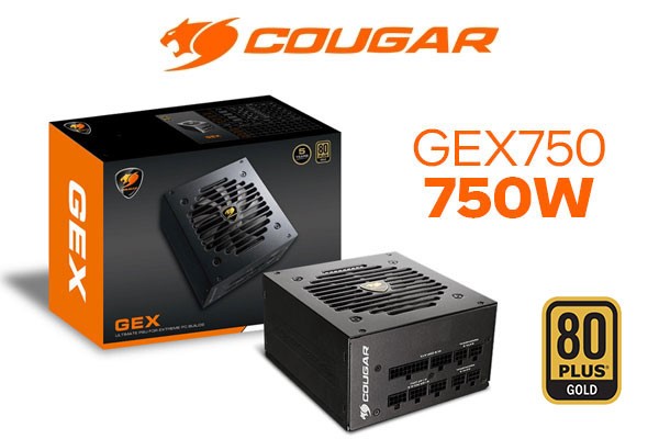 COUGAR GEX750 750W POWER SUPPLY (80 PLUS GOLD)