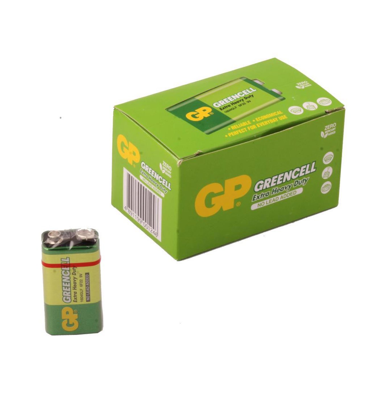 GP GREENCEL 9V CINKO PIL 10'LU PAKET GP1604G-S1