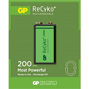 GP 9V 200 MAH SARJLI TEKLI PAKET GP20R8HEM-2GB1