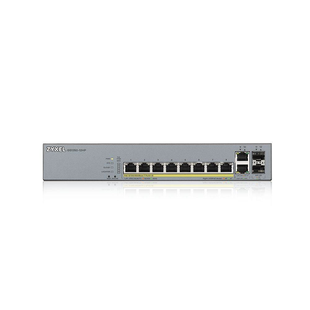 ZYXEL GS1350-12HP 12 PORT YONETILEBILIR POE SWITCH (130 WATT)