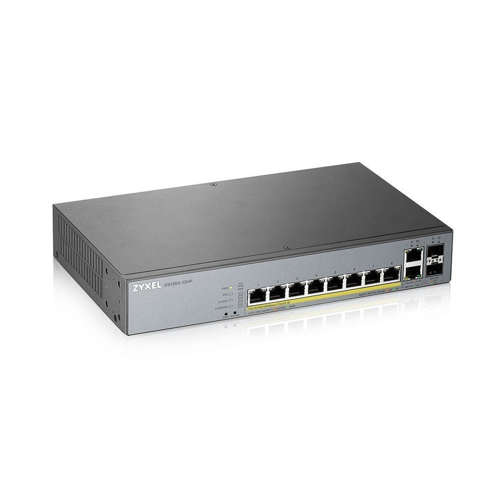 ZYXEL GS1350-12HP 12 PORT YONETILEBILIR POE SWITCH (130 WATT)