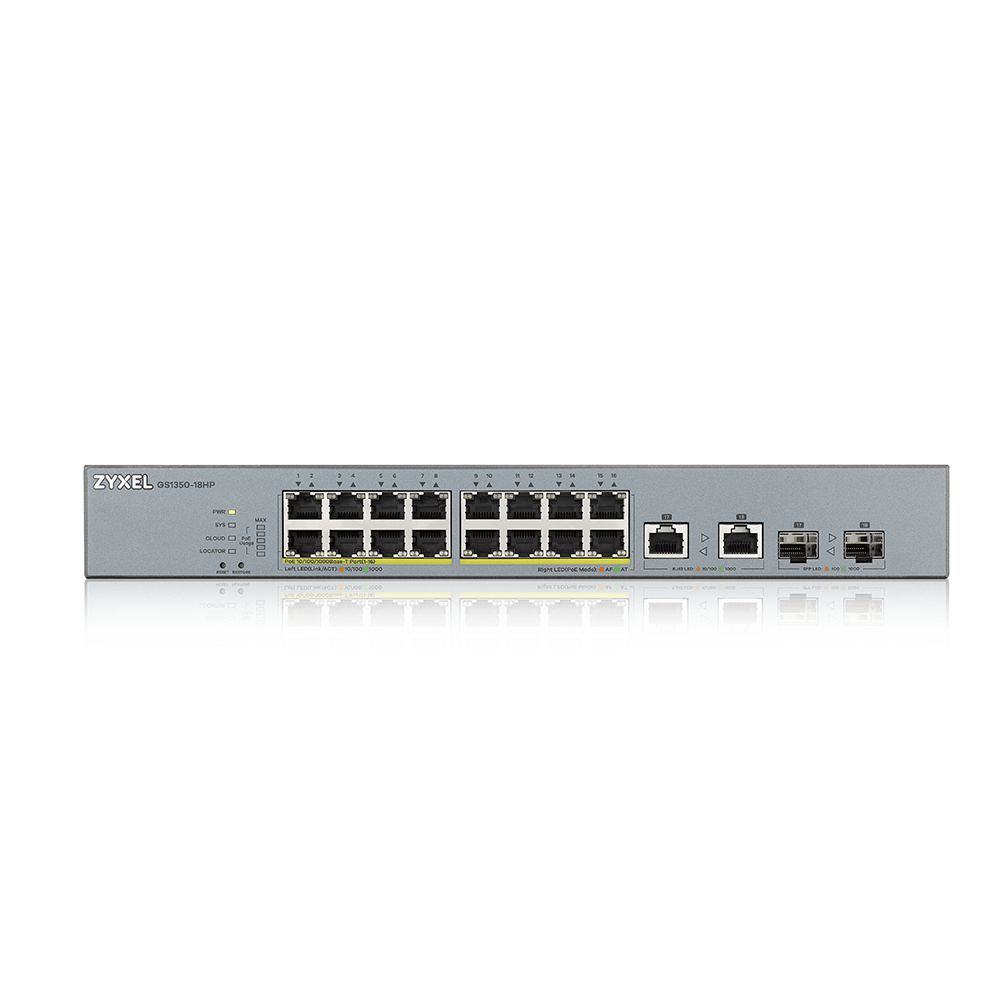 ZYXEL GS1350-18HP 18 PORT YONETILEBILIR POE SWITCH (250 WATT)