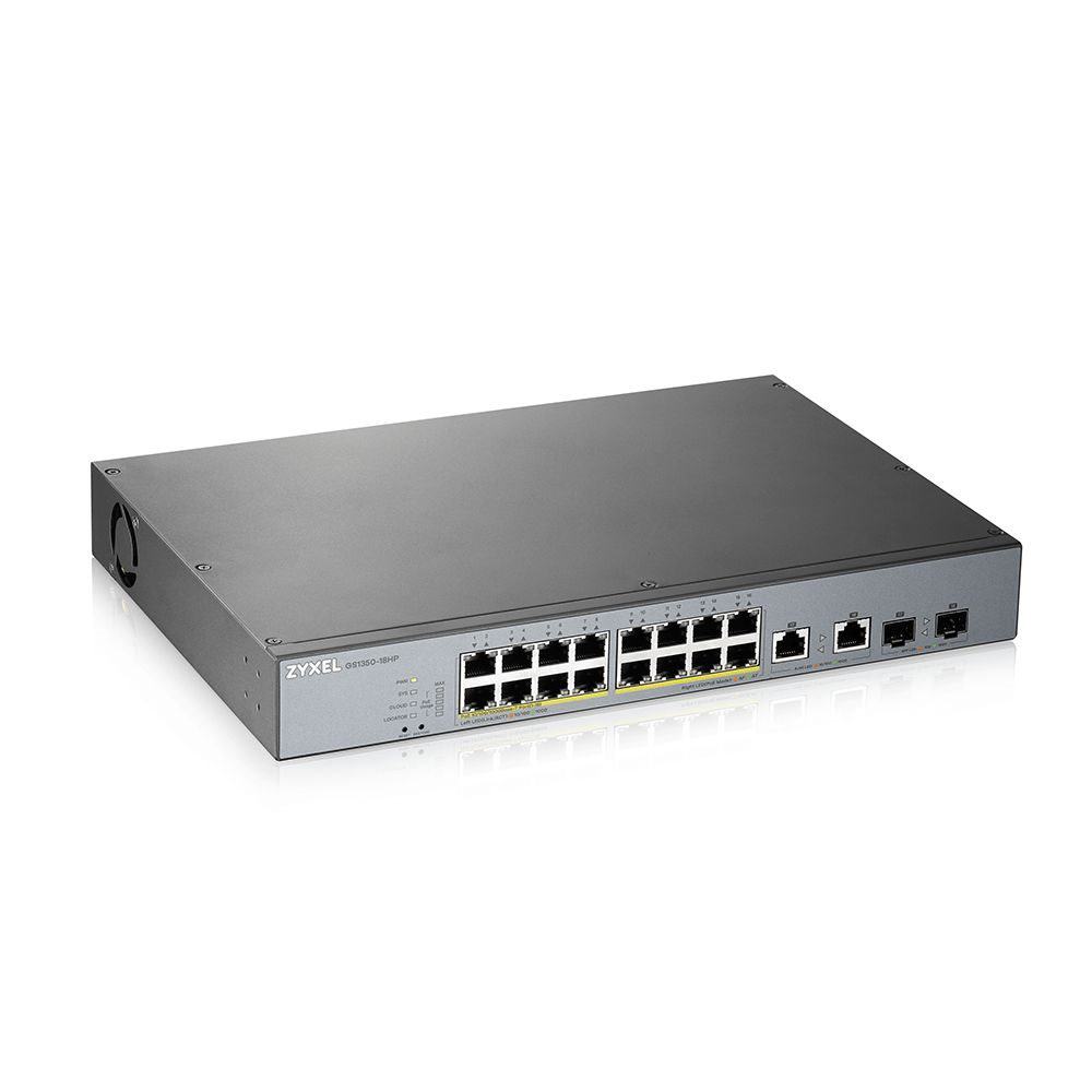 ZYXEL GS1350-18HP 18 PORT YONETILEBILIR POE SWITCH (250 WATT)