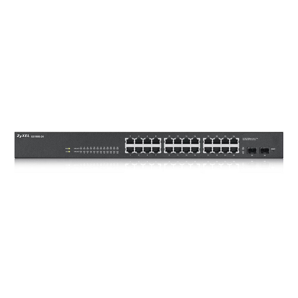 ZYXEL GS1900-24 24 PORT 24X10-100-1000 + 2XDUAL SFP L2 WEB YONETILEBILIR 