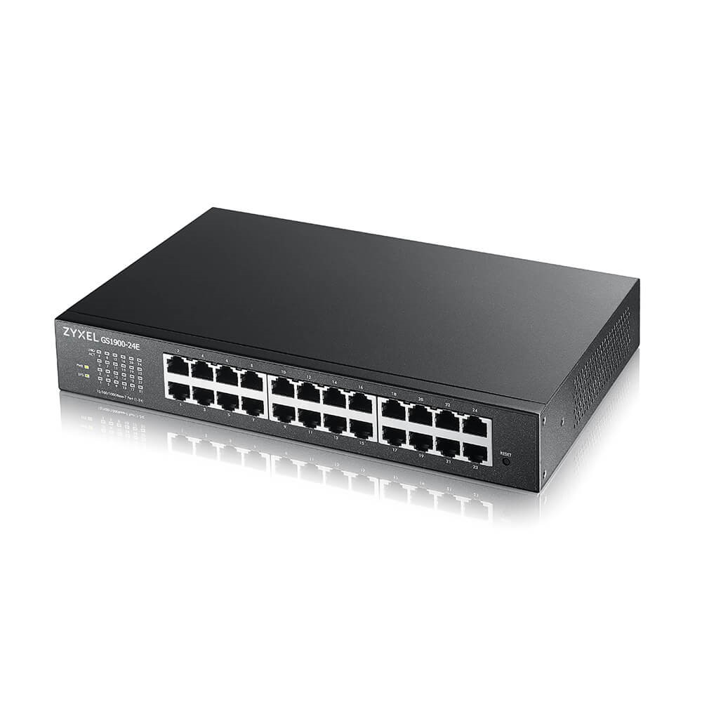 ZYXEL GS1900-24E-EU0103F 24 PORT 24X10/100/1000 L2 GIGABIT DESKTOP FANSIZ WEB SMART YONETILEBILIR SWITCH V2