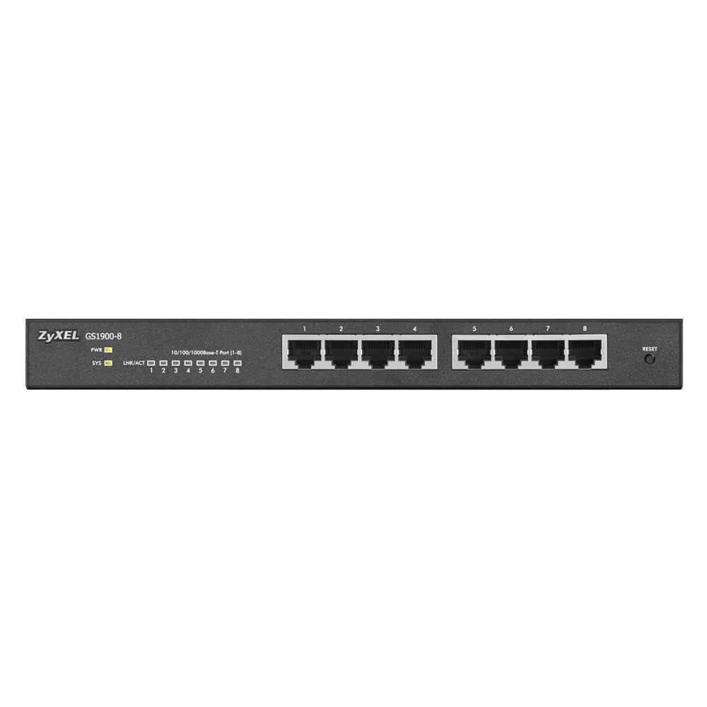 ZYXEL GS1900-8 8 PORT 8X10-100-1000 WEB YONETILEBILIR SWITCH