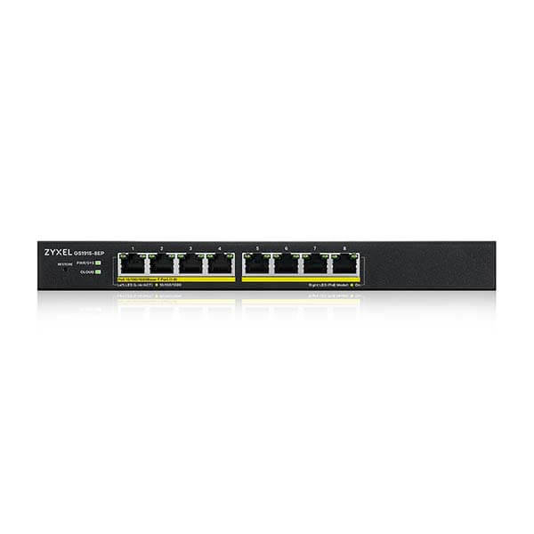 ZYXEL GS1915-8EP 8P 100/1000 SMART YONETILEBILIR POE HYBRID NEBULAFLEX SWITCH