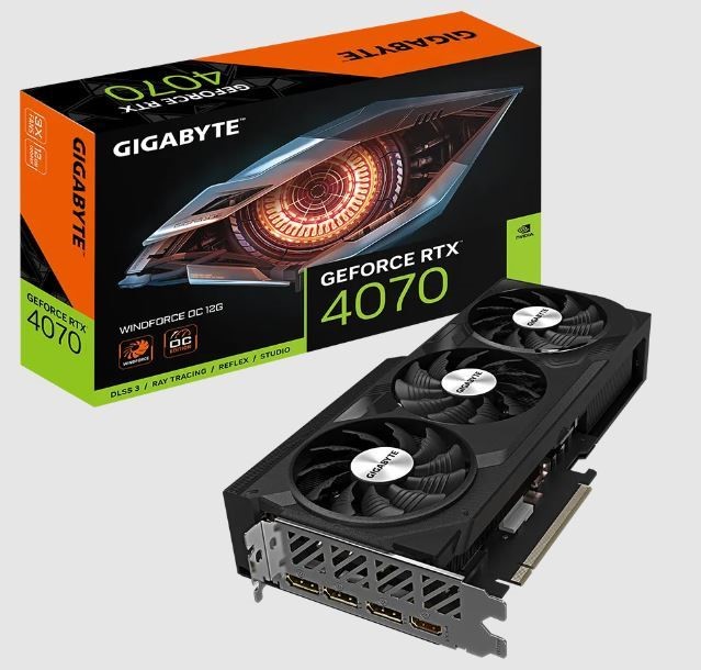 GIGABYTE GVN4070WF3OC-12GD GEFORCE WINDFORCE 12GB 192BIT GDDR6X EKRAN KARTI