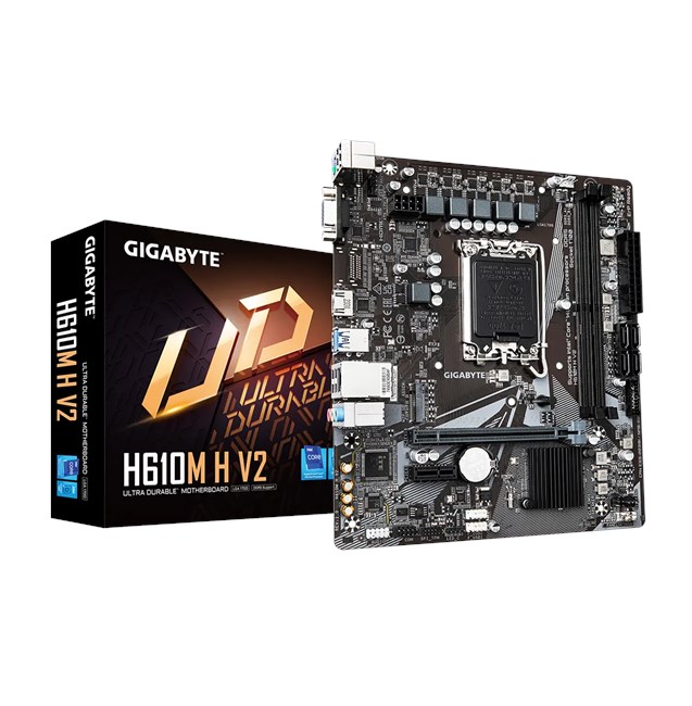 GIGABYTE H610M-H-V2 DDR5 5600MHZ 1XVGA 1XHDMI 1XM.2 USB 3.2 MATX 1700P (12. / 13. VE 14. NESİL İŞLEMCİ UYUMLU)