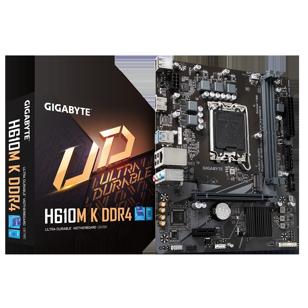 GIGABYTE ANAKART INTEL LGA1700 MATX H610M K DDR4