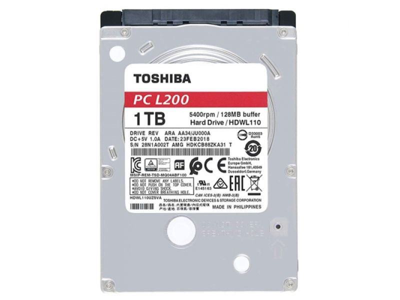 1TB TOSHIBA 2.5" L200 5400RPM 128MB HDWL110UZSVA