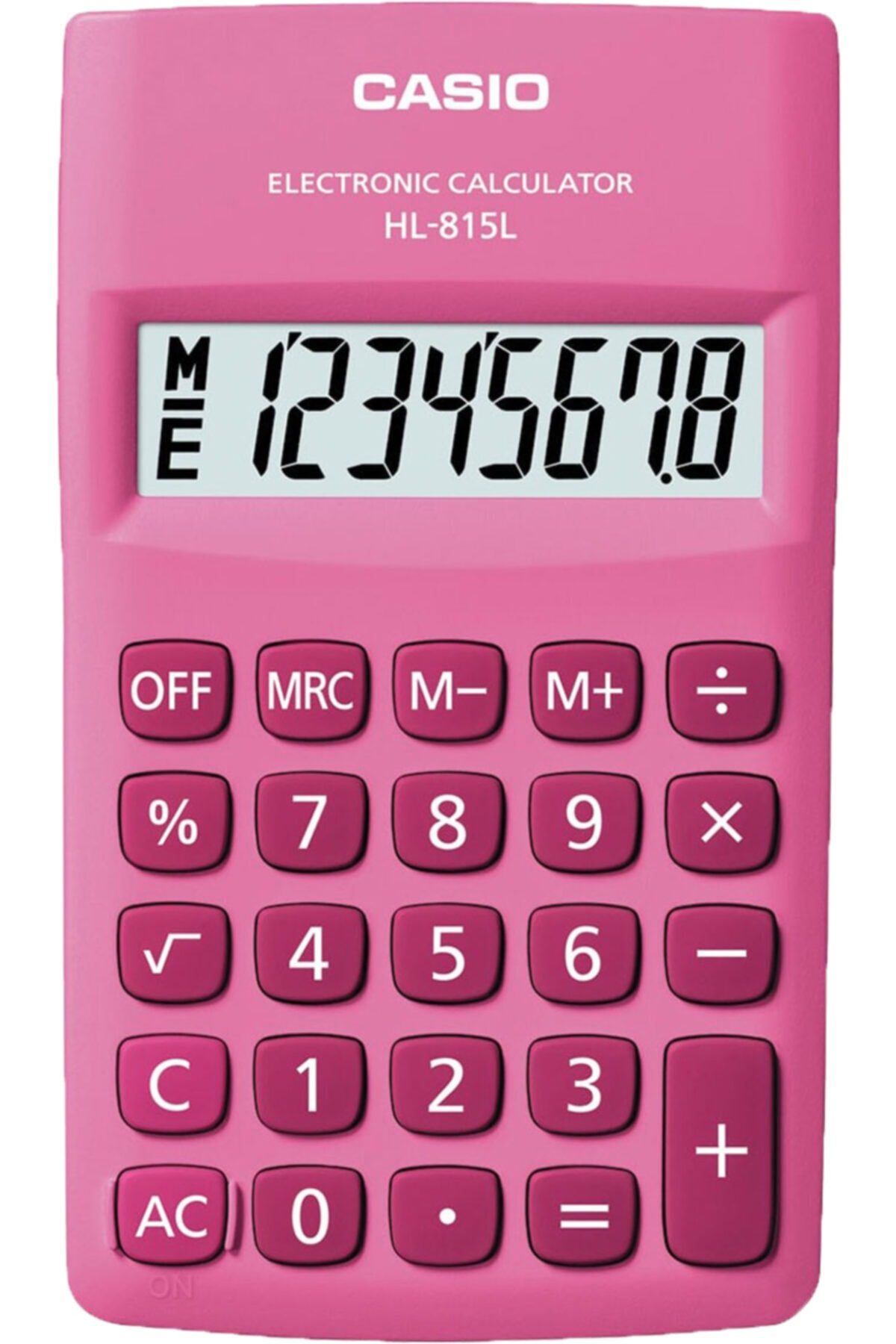 CASIO HL-815L-PK 8 HANE PEMBE CEP TIPI HESAP MAKINESI