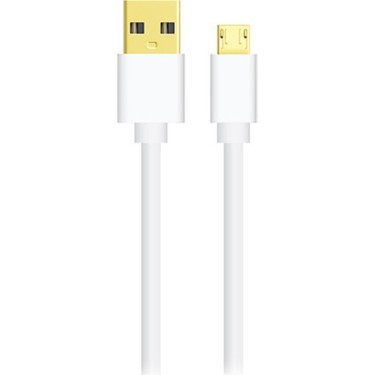 HYTECH PORTTA HY-X200 1M 3A MICRO USB GOLD UCLU BEYAZ SARJ KABLOSU