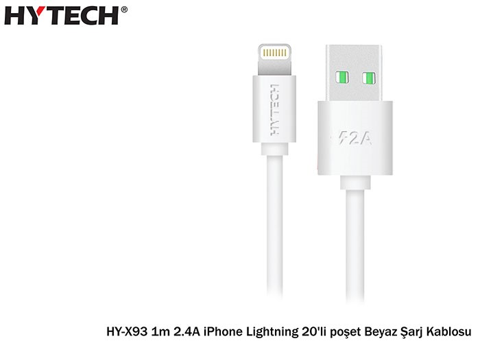 HYTECH HY-X93 1M 2.A IPHONE LIGHTNING SARJ KABLOSU