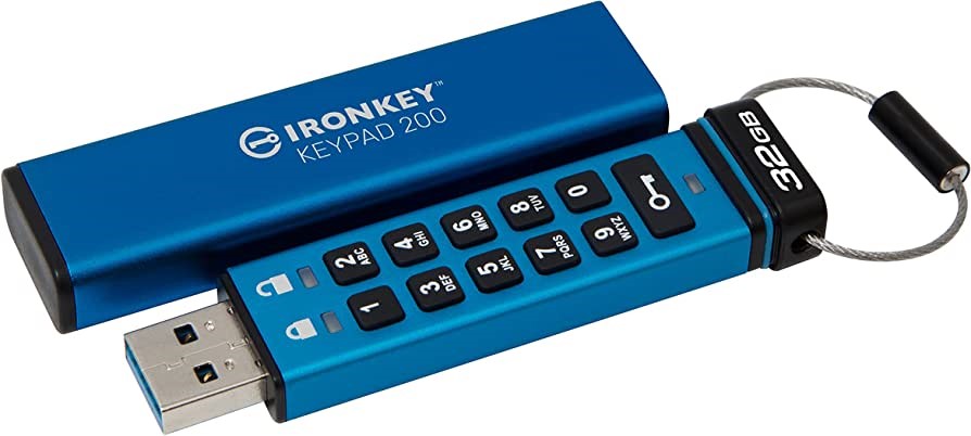 KINGSTON IKKP200-32GB 32GB IRONKEY KEYPAD 200, FIPS 140-3 LVL 3 (PENDING) FLASH BELLEK