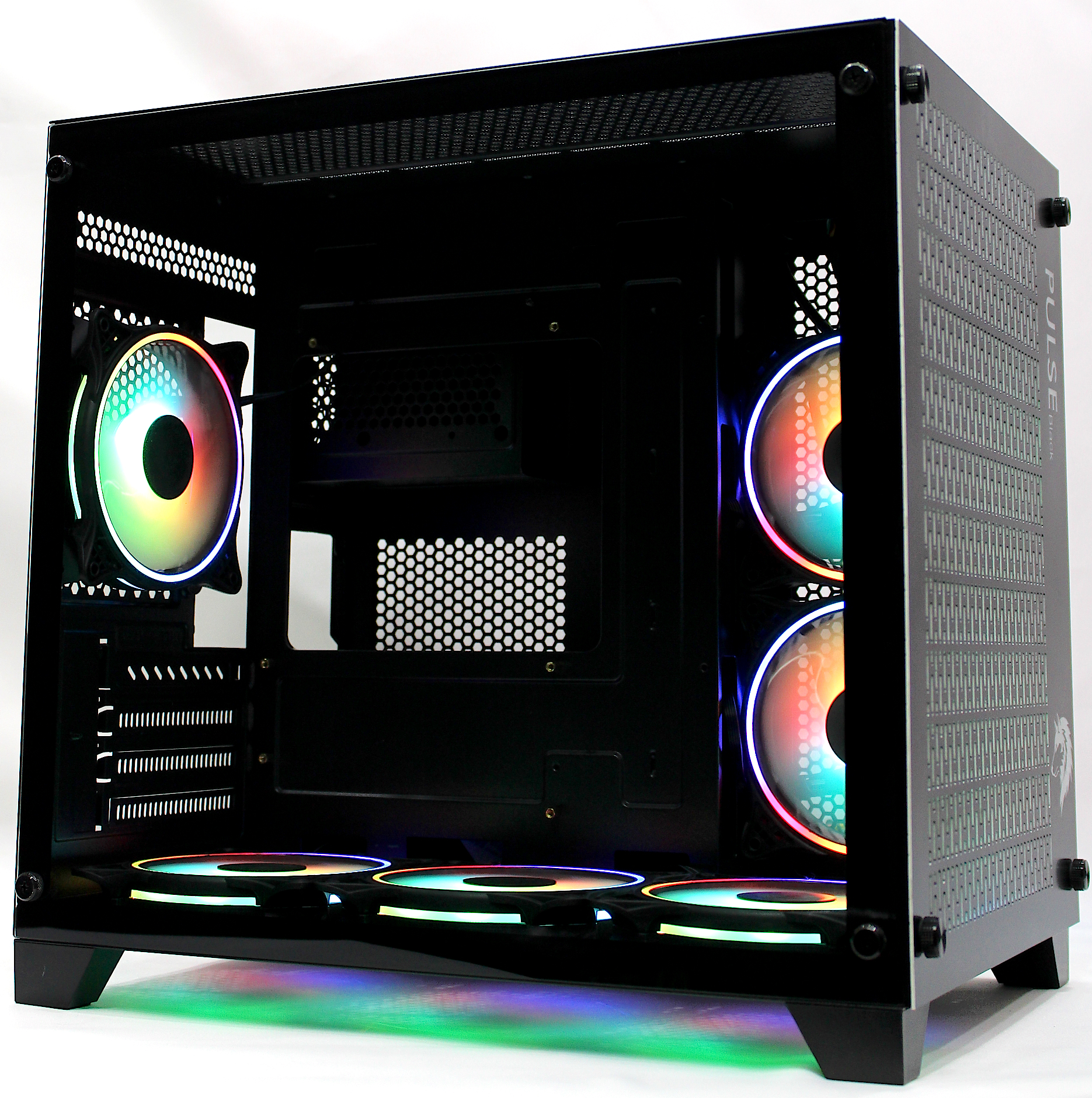 Tİ-GAME PULSEblack 6 RGB FAN BLACK MESH GAMING KASA