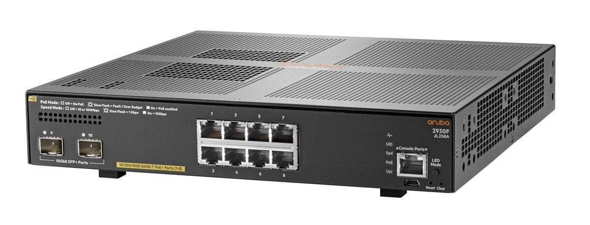 HP JL258A ARUBA 2930F 8G POE+ 2SFP+ SWCH