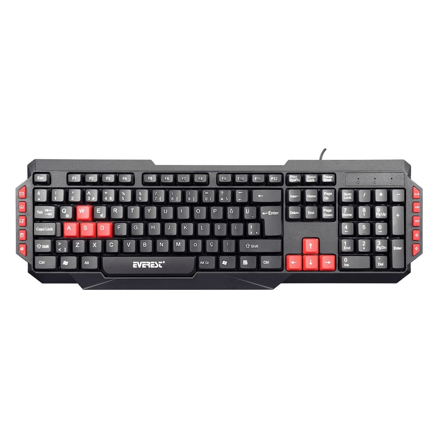 EVEREST KB-G7 ARMOR SIYAH USB Q GAMING OYUNCU KLAVYESI