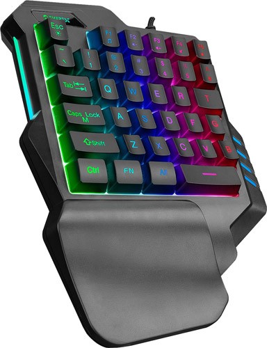 EVEREST KB-R177 SALVO SIYAH USB LED ISIKLI Q 35 TUSLU MULTIMEDYA MINI GAMING OYUNCU KLAVYES