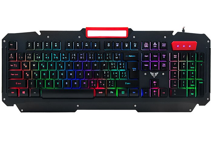 EVEREST KB-R800 METAFOR USB GOKKUSAGI AYDINLATMALI Q METAL YUZEY GAMING OYUNCU KLAVYESI