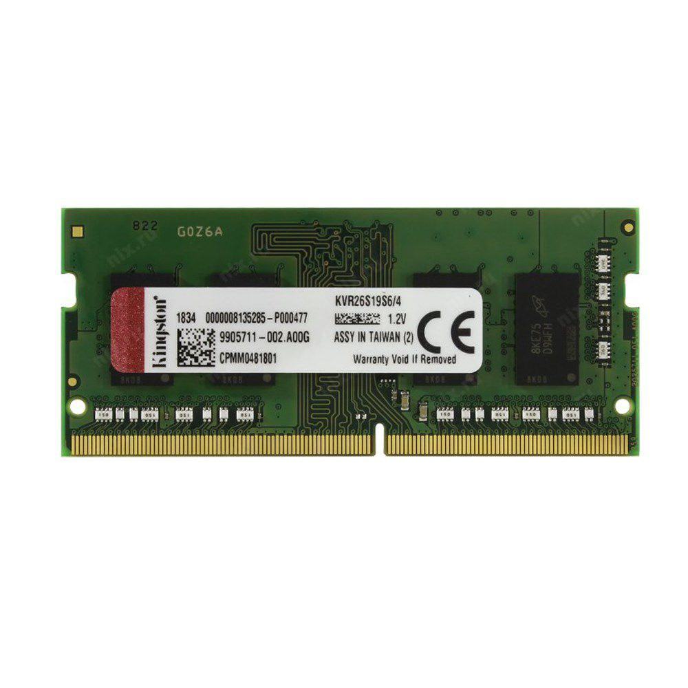 KINGSTON 4GB D4 SODIMM 2666MHZ CL19 KVR26S19S6-4