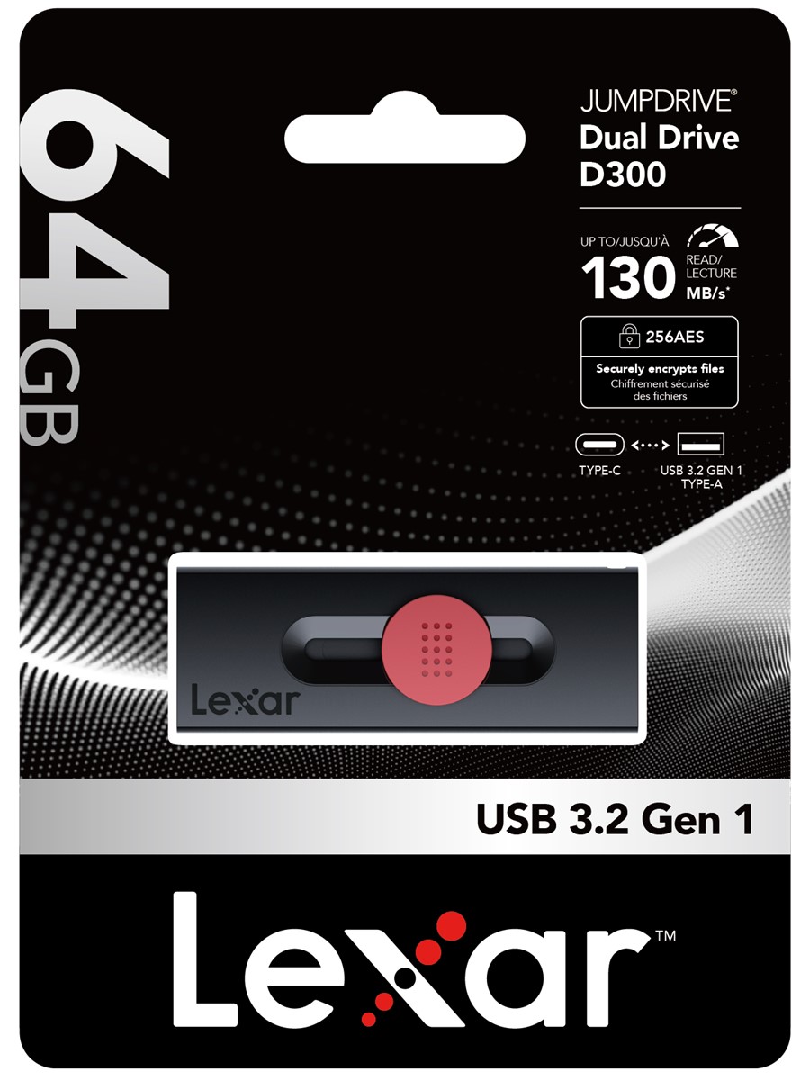 LEXAR 64GB LJDD300064G-BNBNG USB BELLEK DUAL TYPE-C AND TYPE-A USB 3.2 FLASH DRIVE UP TO 130MB/S READ