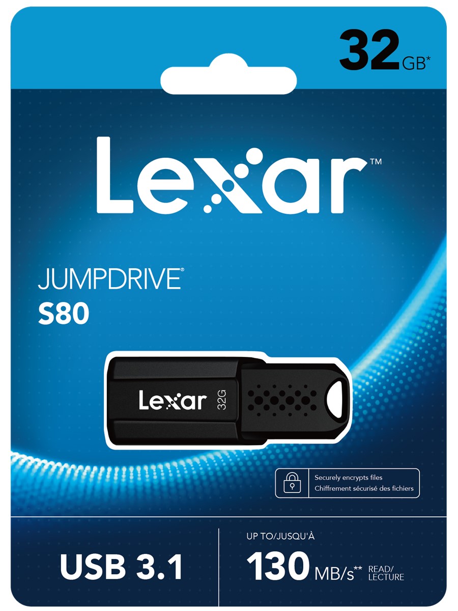 LEXAR 32GB LJDS080032G-BNBNG USB BELLEK JUMPDRIVE S80 USB 3.1 FLASH DRIVE UP TO 150MB/S READ AND 60MB/S WRITE