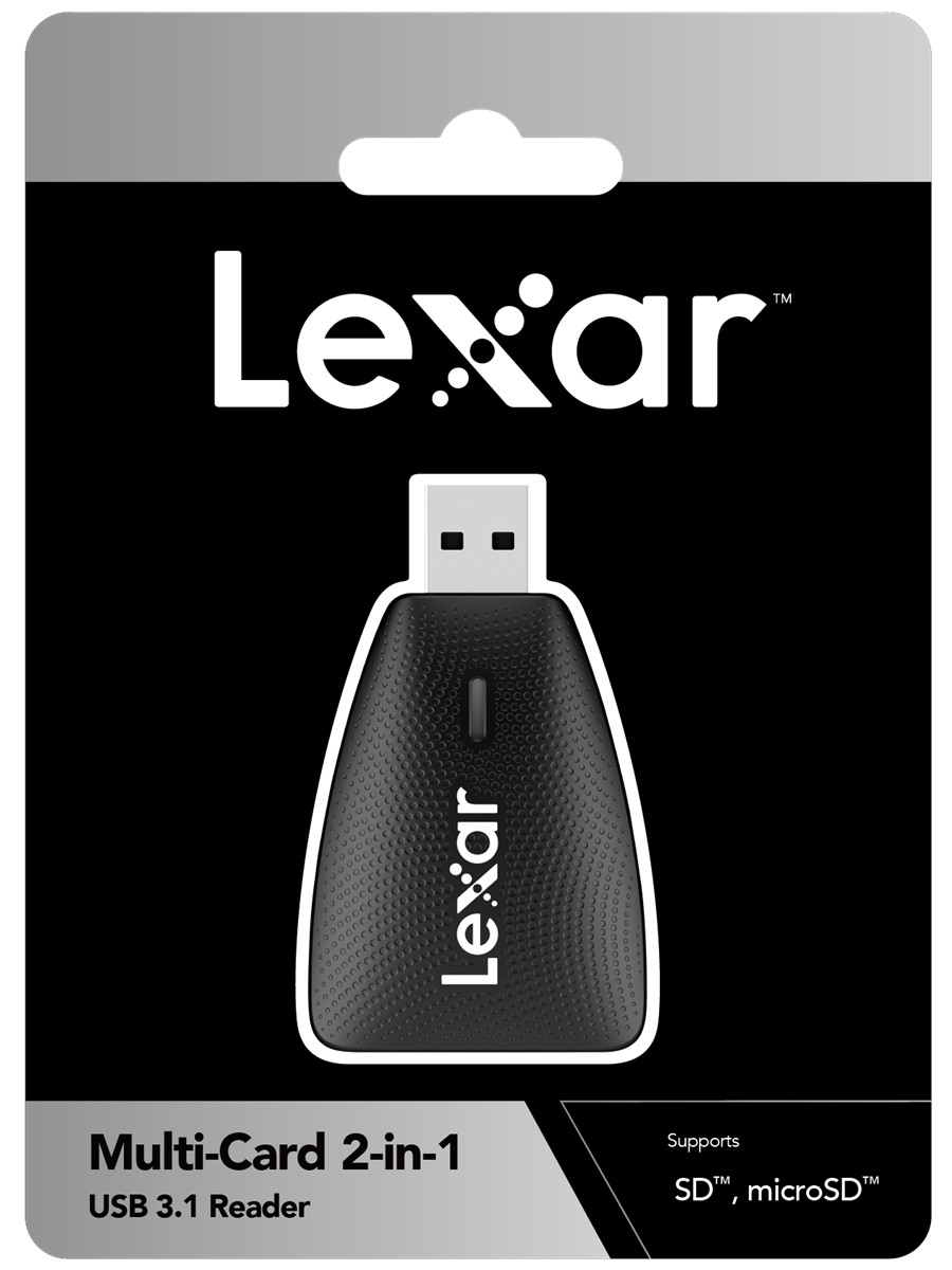 LEXAR LRW450UB CARD READER MULTI-CARD 2-IN-1 USB 3.1 READER SUPPORT SD AND MICROSD UHS-II CARDS