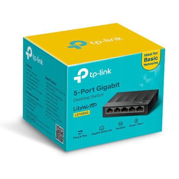 TP-LINK LS1005G 5 PORT GIGABIT LITEWAVE MASAUSTU SWITCH (PLASTIK KASA)