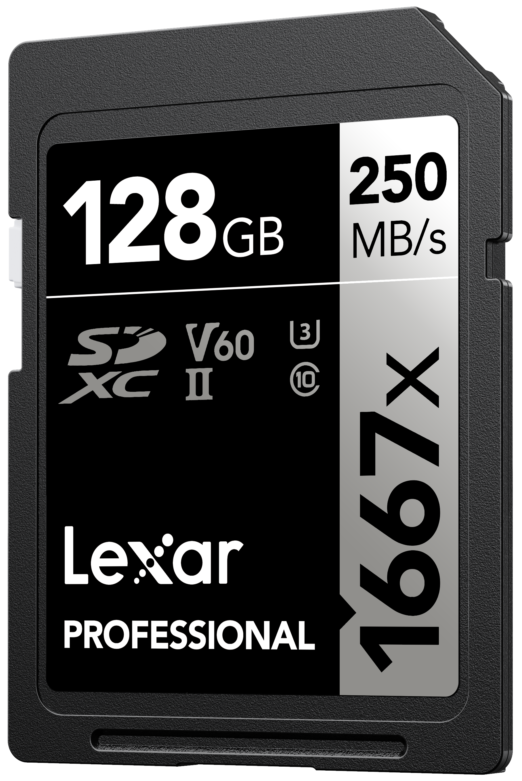 LEXAR 128GB LSD128CB1667 SDXC PROFESSIONAL 1667X SDXC UHS-II CARDS 250MB/S READ 120MB/S WRITE C10 V60 U3