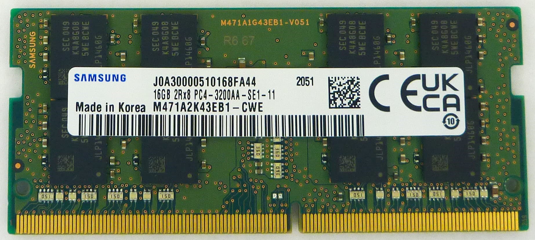 16 GB DDR4 3200 MHZ SAMSUNG SODIMM CL22 KUTUSUZ (M471A2K43EB