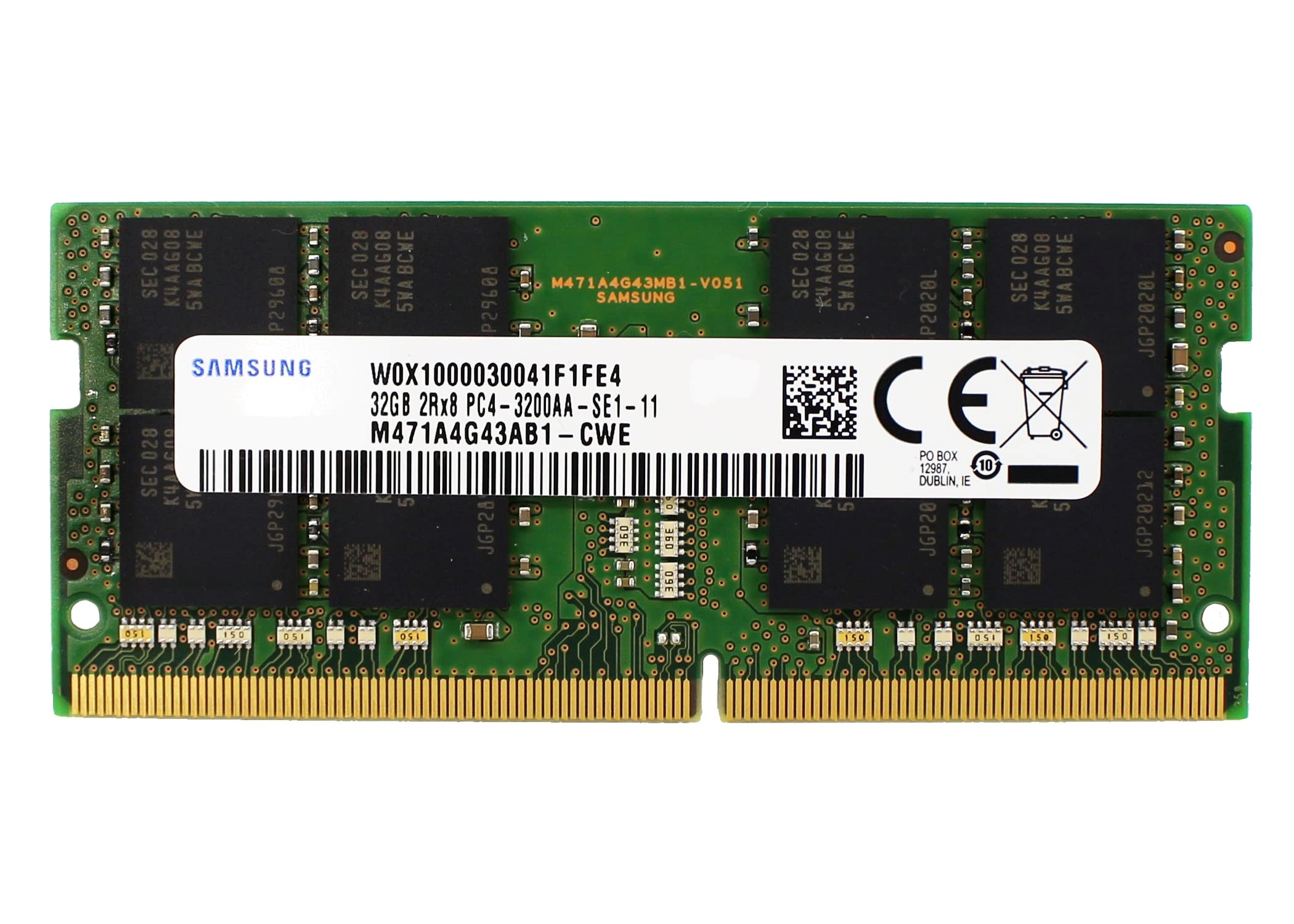 32 GB DDR4 3200MHZ SAMSUNG 1.2V SODIMM (M471A4G43AB1-CWE)...