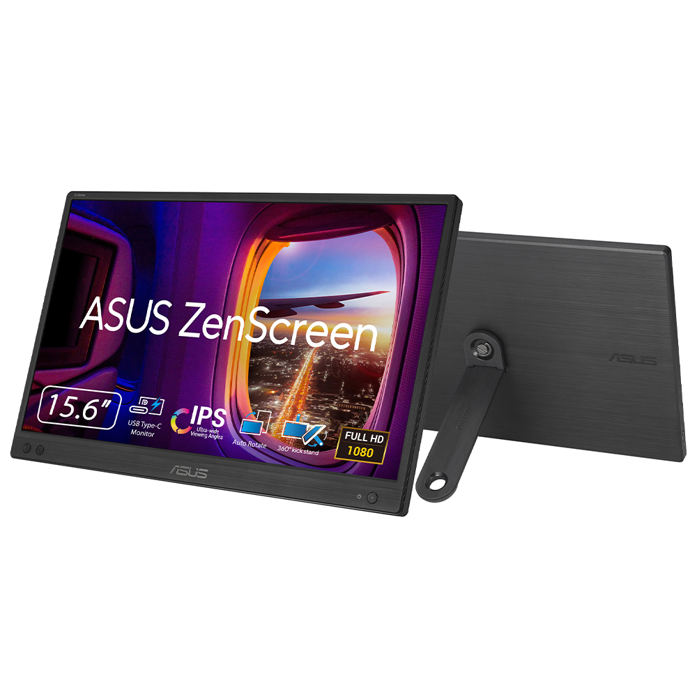 ASUS ZENSCREEN MB166CR 15.6 IPS 1920x1080 5MS USB-C 3YIL MAT EKRAN,360° DAYANAKLI STAND, DUSUK MAVI ISIK TASINABILIR USB MONITOR