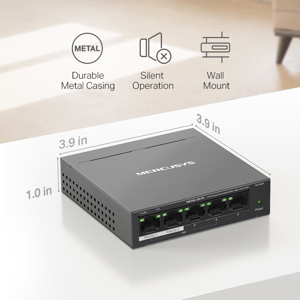 TP-LINK MS105GP 5-PORT DESKTOP SWITCH