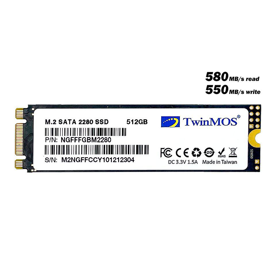 TWINMOS 512GB M.2 2280 SATA3 SSD (580MB-550MB/S) 3DNAND