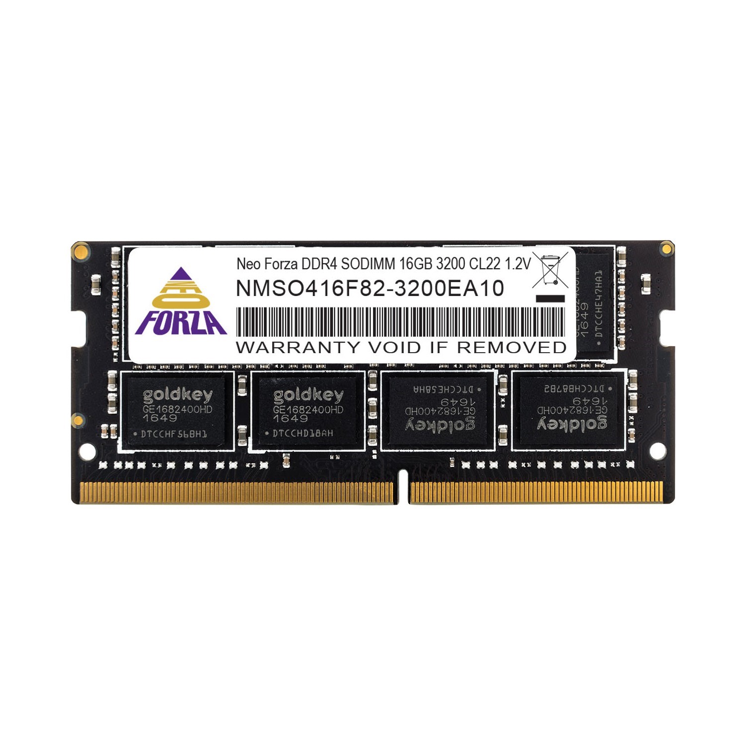 16 GB DDR4 3200MHz NEOFORZA CL22 SODIMM (NMSO416E82-3200EA10