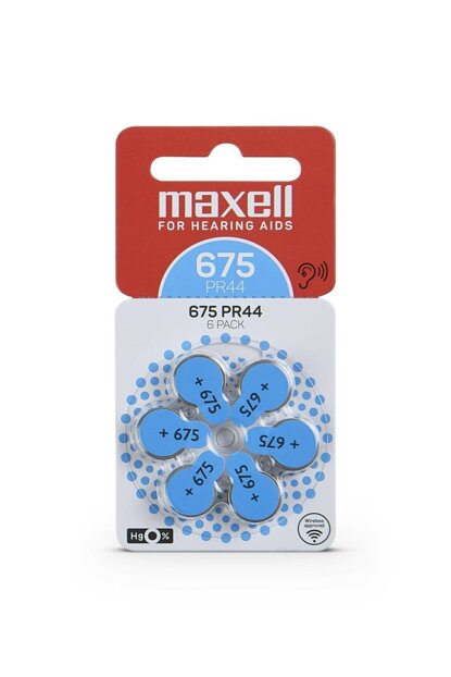 MAXELL PR44 (675) 1.4V DUGME KULAKLIK PILI  6'LI PAKET