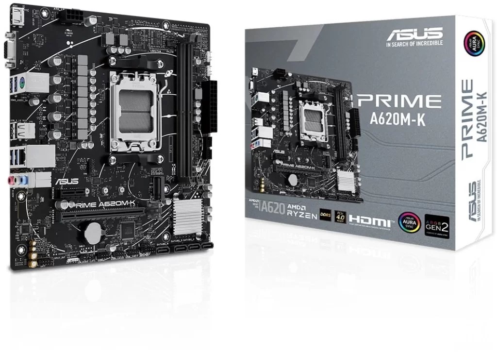 ASUS PRIME A620M-K AM5 DDR5 SES GLAN HDMI/VGA SATA3 USB3.2 M...