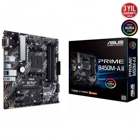 PRIME-B450M-A-II ASUS AM4 DDR4 4400MHZ ANAKART