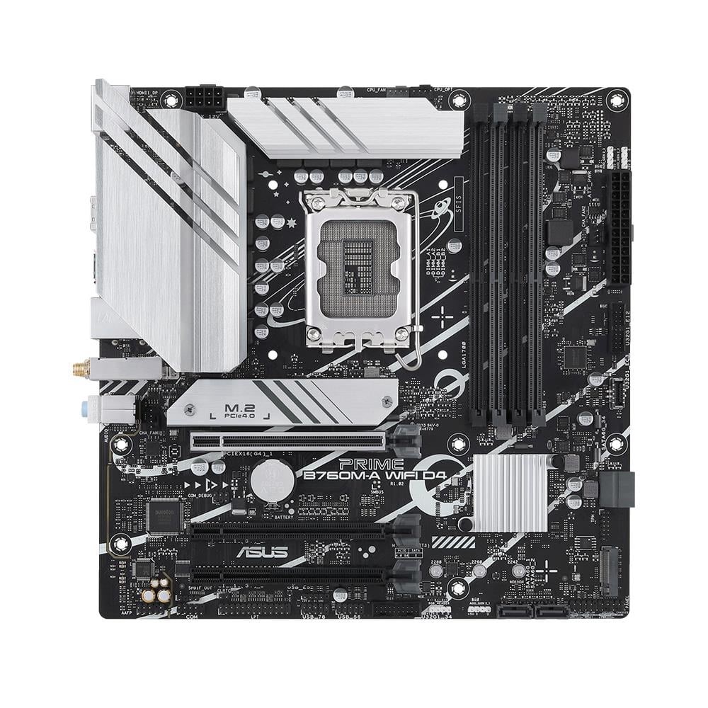 ASUS MB PRIME B760M-A D4 INTEL B760 LGA1700 DDR4 5333 DP HDMI 2X M2 USB3.2 AURA RGB 2.5GBIT LAN MATX ASUS 5X PROTECTION III, ARMOURY CRATE, AI SUITE 3