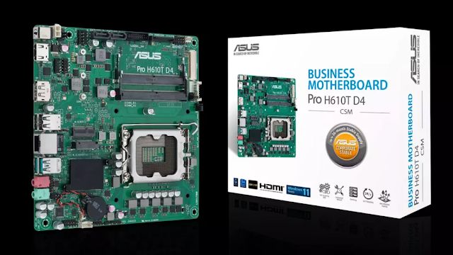 ASUS PRO H610T D4-CSM INTEL H610 LGA1700 DDR4 3200 DP HDMI LVDS CIFT M2 USB3.2 THIN MINI ITX 7/24 KULLANIMA HAZIR ASUS CONTROL CENTER EXPRESS HEDIYELI