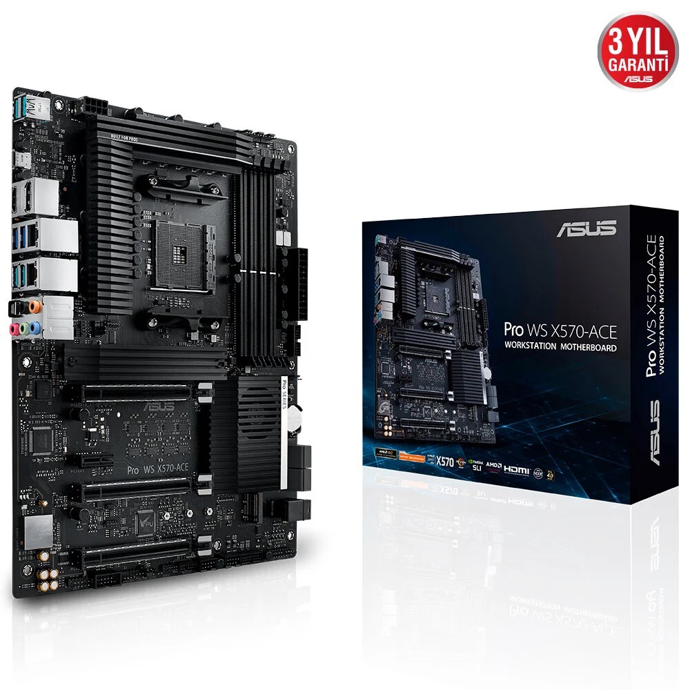 ASUS PRO WS W790-ACE INTEL W790 LGA4677 DDR5 6800 2X M2 USB3.2 10GBIT-2.5GBIT LAN CEB 2048GB RAM DESTEGI 3 X SLIMSAS DESTEGI UCRETSIZ UZAKTAN YONETIM YAZILIMI