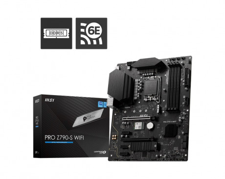 MSI MB PRO Z790-S WIFI INTEL Z790 LGA1700 DDR5 6600(OC) 2XM2 4XSATA HDMI DP WIFI 6E 2.5GBPS LAN ATX