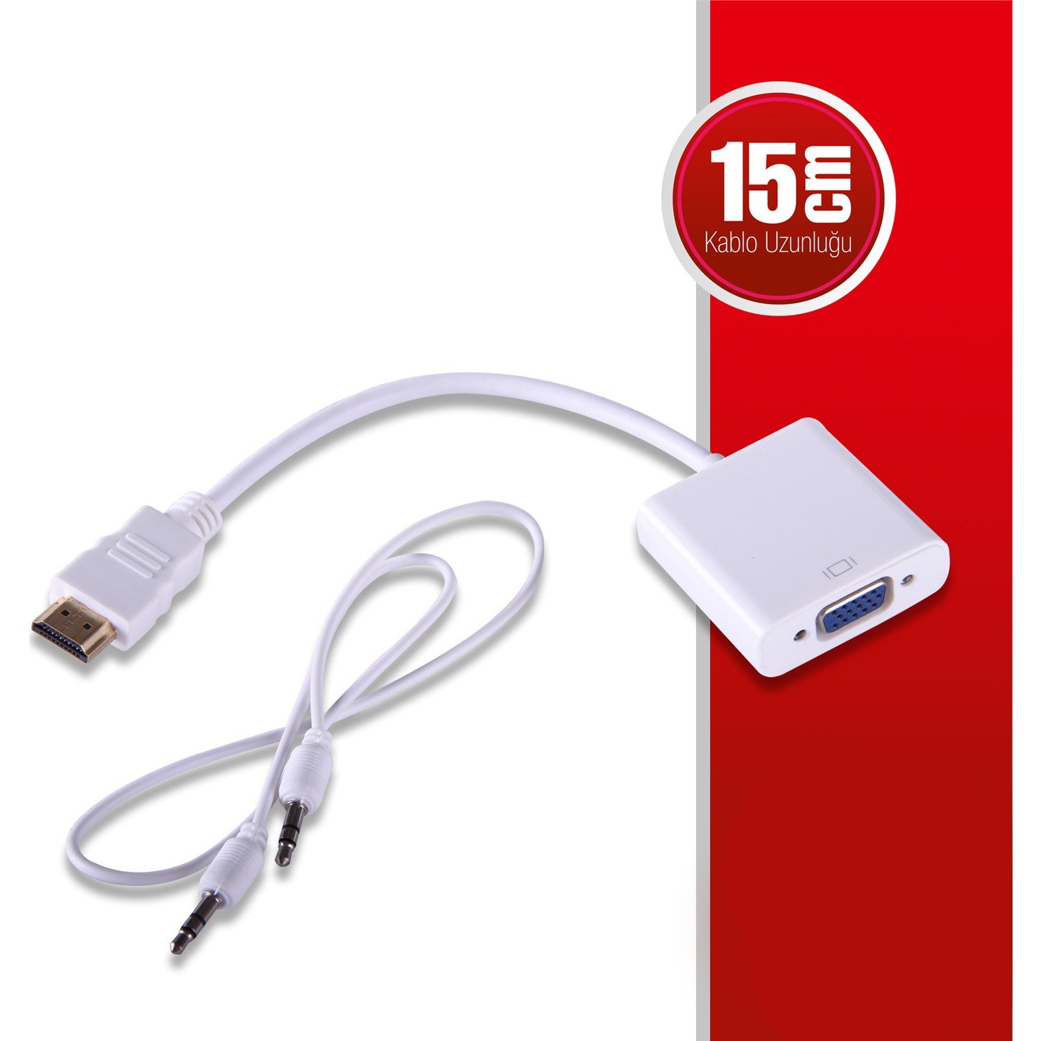 QPORT (Q-HD-VGJ) HDMI TO VGA/SES CEVIRICI...