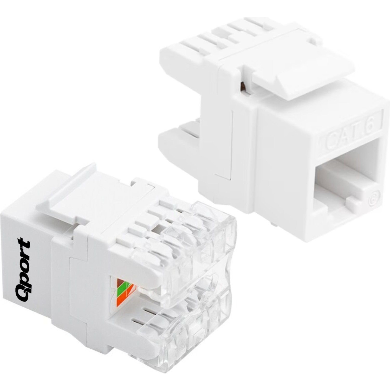 QPORT CAT6 180 DERECE KEYSTONE JACK (Q-J180K)...