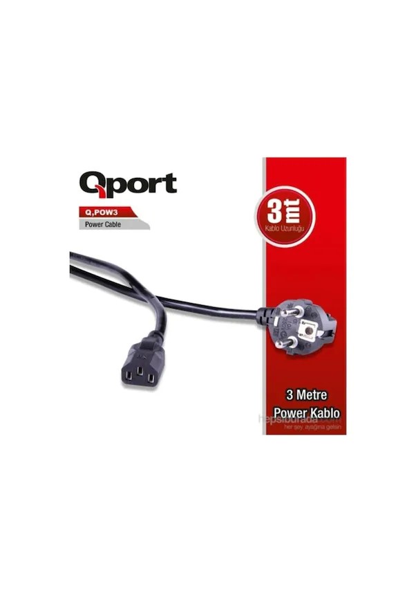 QPORT 3M POWER KABLOSU (Q-POW3)