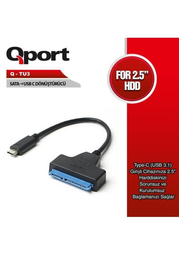 QPORT (Q-TU3) USB3.1 TYPE-C TO SATA CEVIRICI